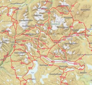Kart Jotunheimen